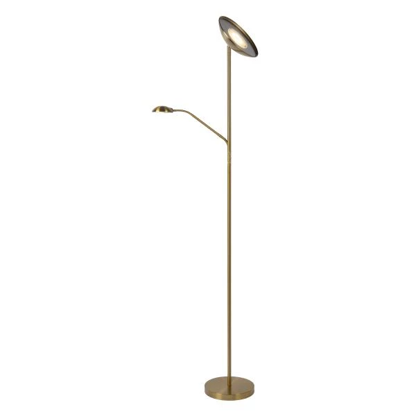 Lucide ZENITH - Floor reading lamp - LED Dim. - 3000K - Matt Gold / Brass - detail 1